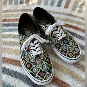 Authentic Vans Dia de Muertos Glow-In-The-Dark Skate Shoes M8.5/W10